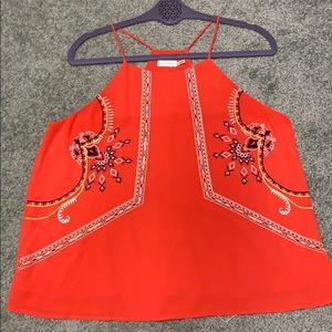 Blu Pepper embroidered tank!